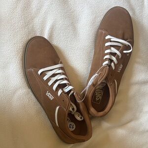 Vans Men's Tan Sneakers with White Accents